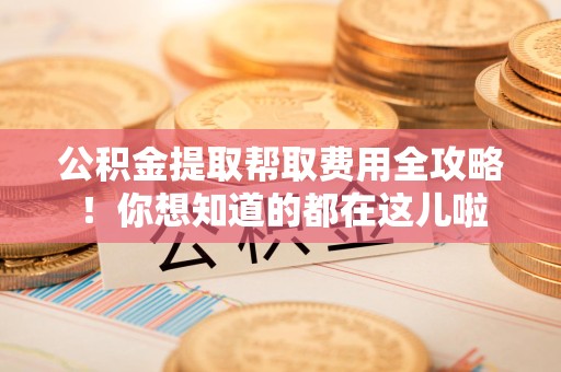 泉港公积金提取帮取费用全攻略!你想知道的都在这儿啦 泉港公积金提取帮取费用全攻略!你想知道的都在这儿啦