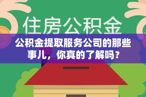 泉港公积金提取服务公司的那些事儿，你真的了解吗？